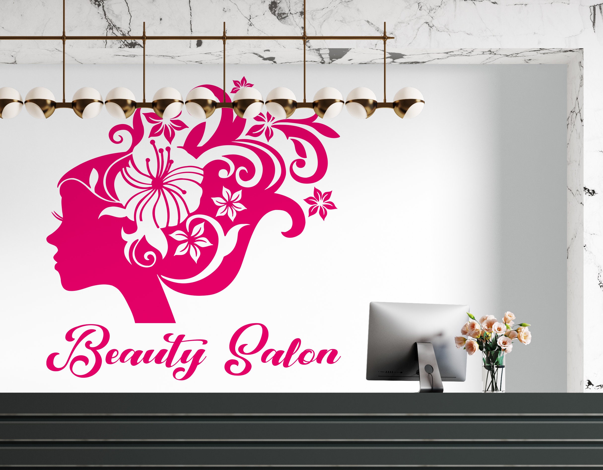 Beauty Salon Wall Decal Hair Salon Wall Decor Beauty Salon Etsy