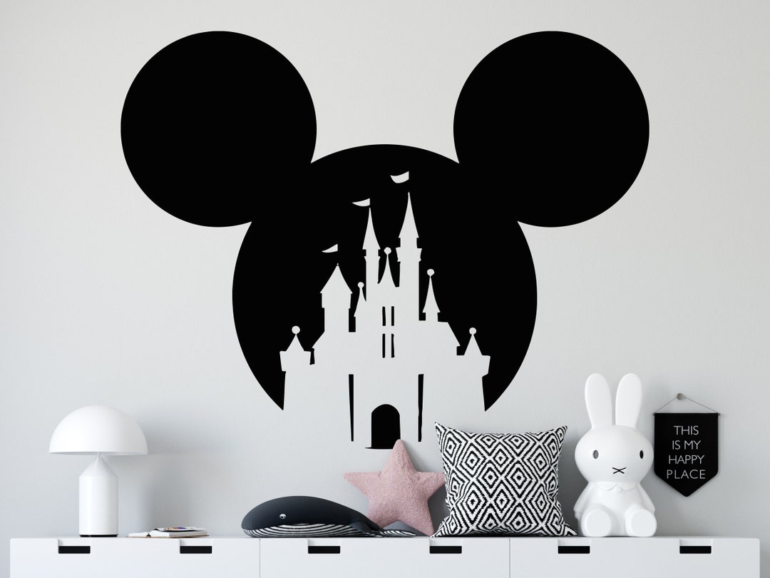 Mickey Mouse Head Wall Decal Castle Decal Mickey Mouse Ears Nursery