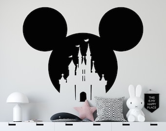 Micky Maus Schlosskopf Wandtattoo 4116