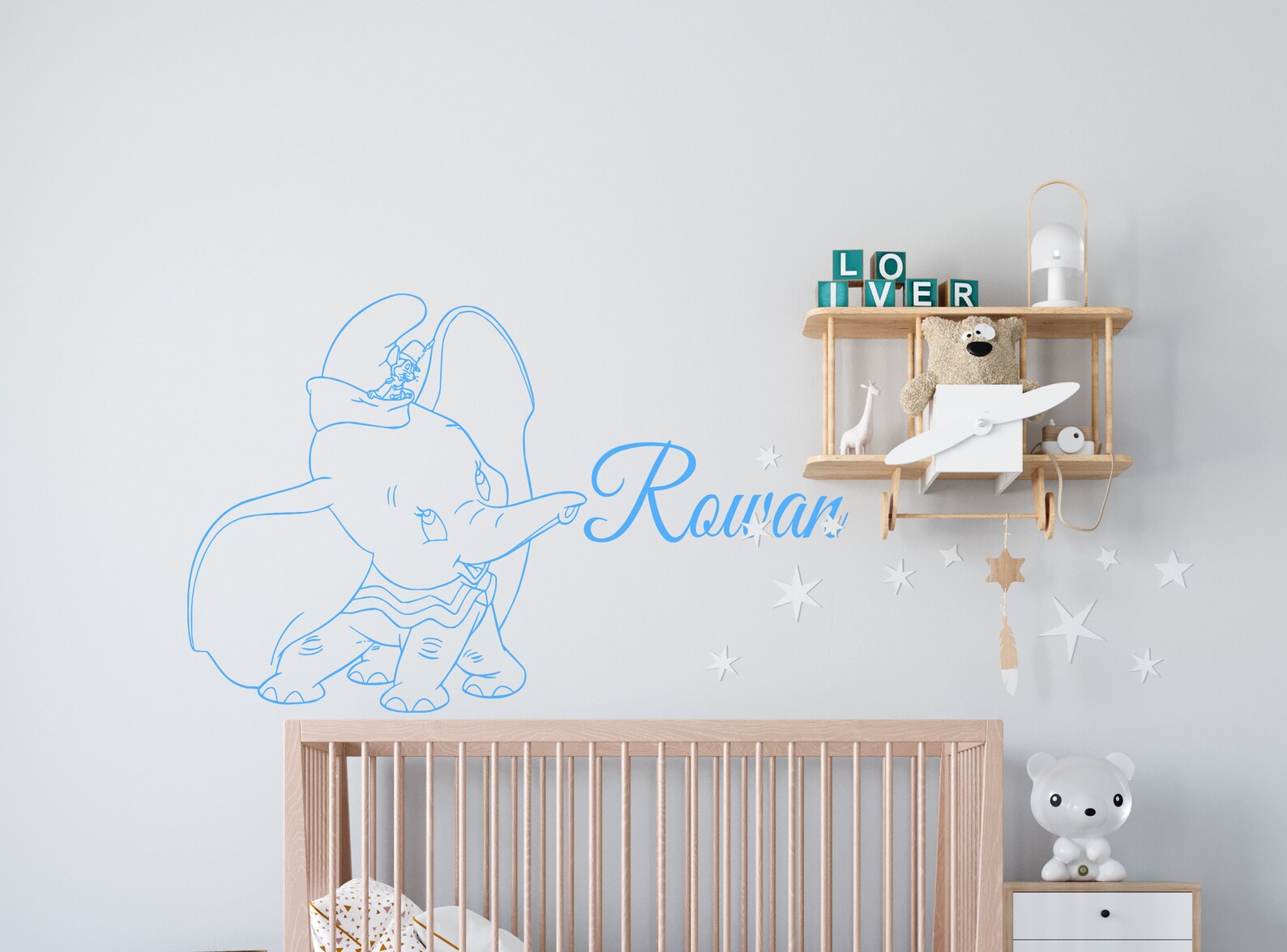 Dumbo Elephant Wall Decal Dumbo Wall Sticker Nursery Wall Etsy