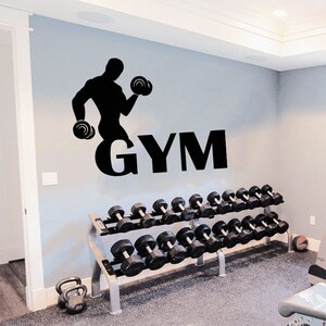Fitness Wall Decal | Workout Wall Decal | Gym Wall Decor | Motivational Quote Wall Decal t767
