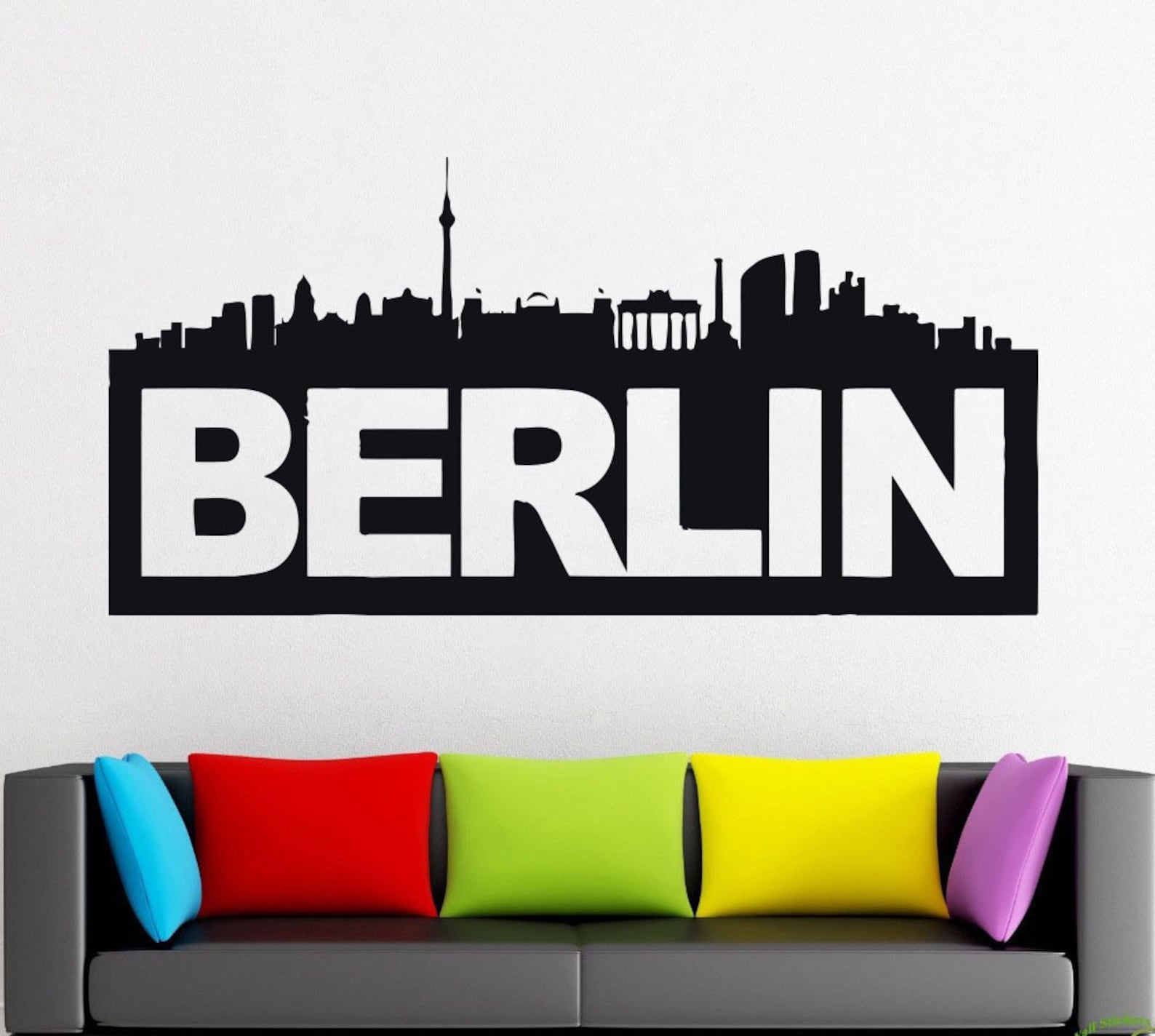 Berlin City Skyline Decal: Removable Vinyl Wall Sticker T717 - Etsy
