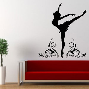 Ballett Wandtattoo | Ballerina Wandaufkleber | Tanz-Wanddekor 1589