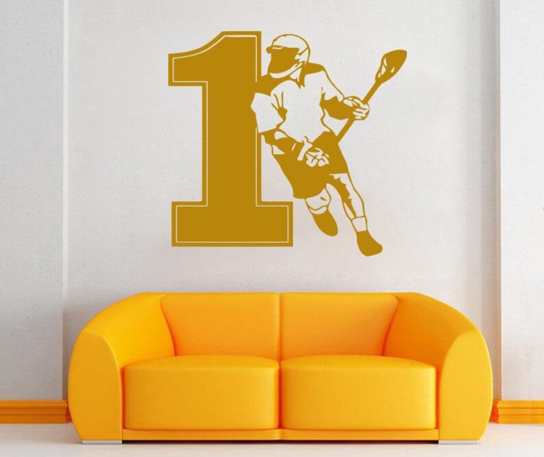 Lacrosse Wall Sports Decor Decal Window Sticker Vinyl Handmade 1021