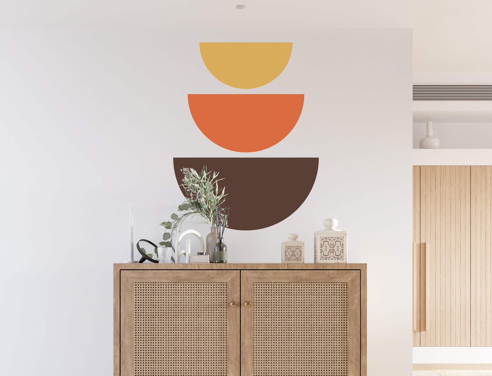 Bohemian Abstract Wall Art Boho Wall Decal Bohemian Wall Etsy