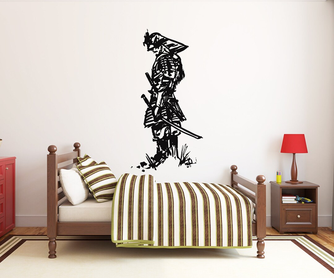 Samurai Path Design Iron Path | Samurai Wall Design | Removable Vinyl Art | Warrior Decor ...