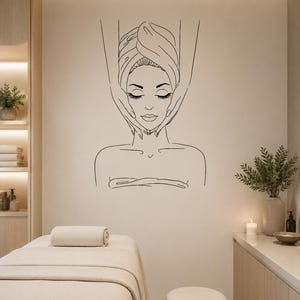 Spa Salon Decal Facials Skincare Quote Wall Sticker Beauty Room Decor TR014 image 2