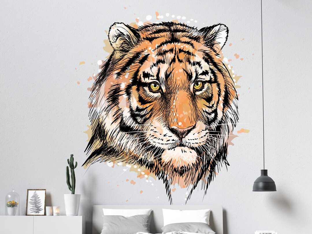 Tiger Wall Decal | Tiger Wall Sticker | Tiger Wall Decor TGC1 - Etsy