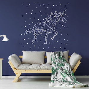 Monoceros Constellation Wall Decal Fish Stars Wall Sticker Sky Wall Art 5039