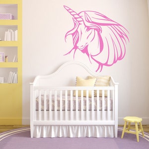 Unicorn Wall Decal Beautiful Horse Pegasus Wall Sticker Nursery Wall Decor  504b