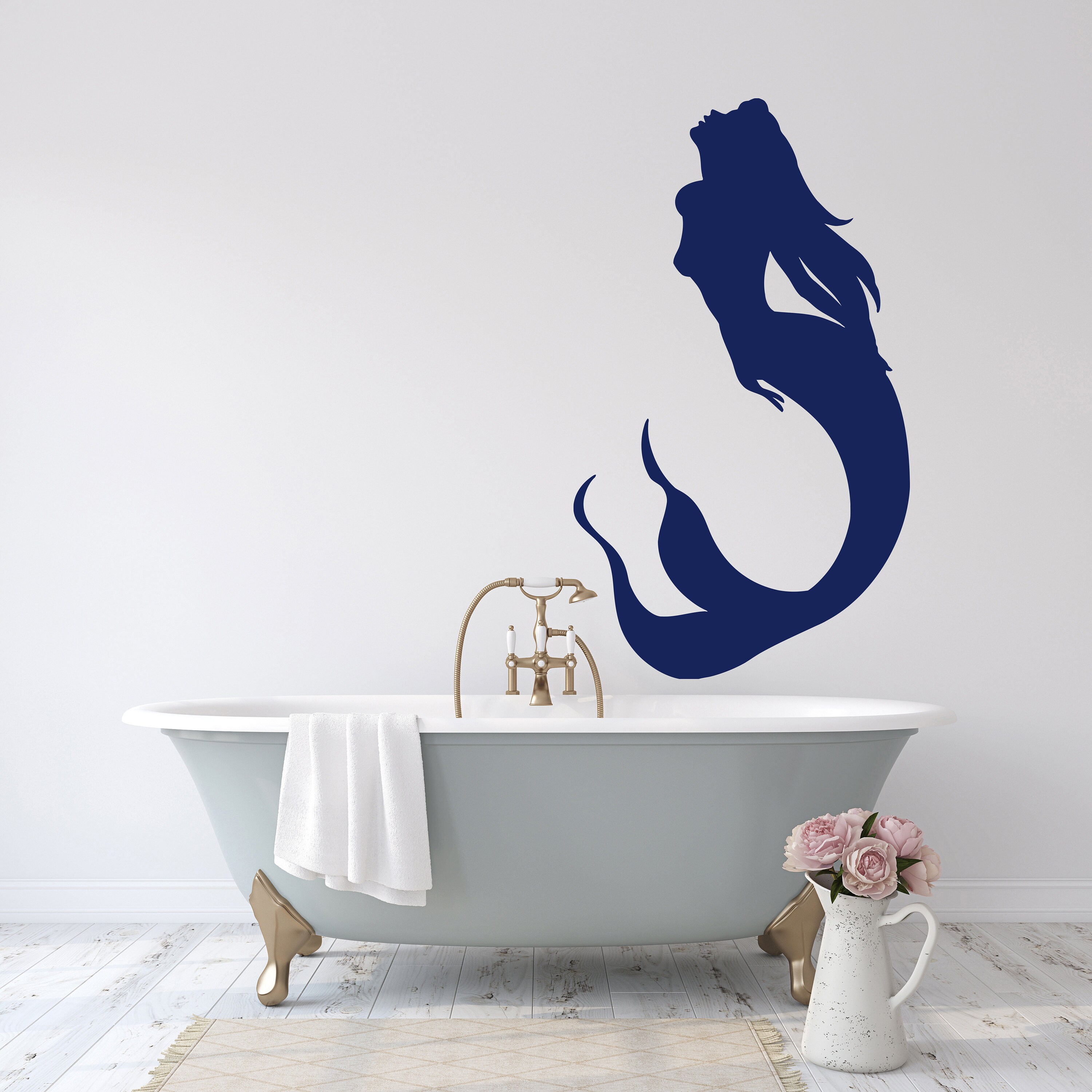 Mermaid Wall Decal: Removable Vinyl Wall Art 4311 - Etsy