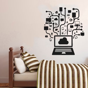 Calcomanía de pared para gamers, calcomanía de videojuegos, calcomanía de control, arte de pared para sala de juegos 2877