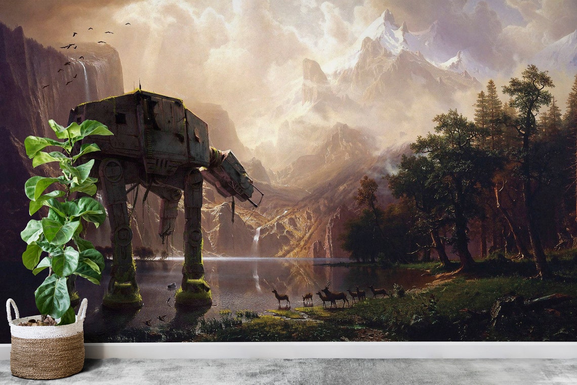 Star Wars Peel and Stick Wallpaper Star Wars Wall Mural Self - Etsy