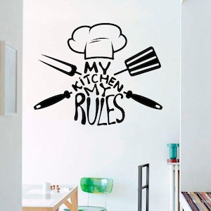 Kitchen Wall Art Knife Fork Spoon Sticker Kitchen Wall Decal Kitchen Wall Decor Kitchen Decal Handmade 4515