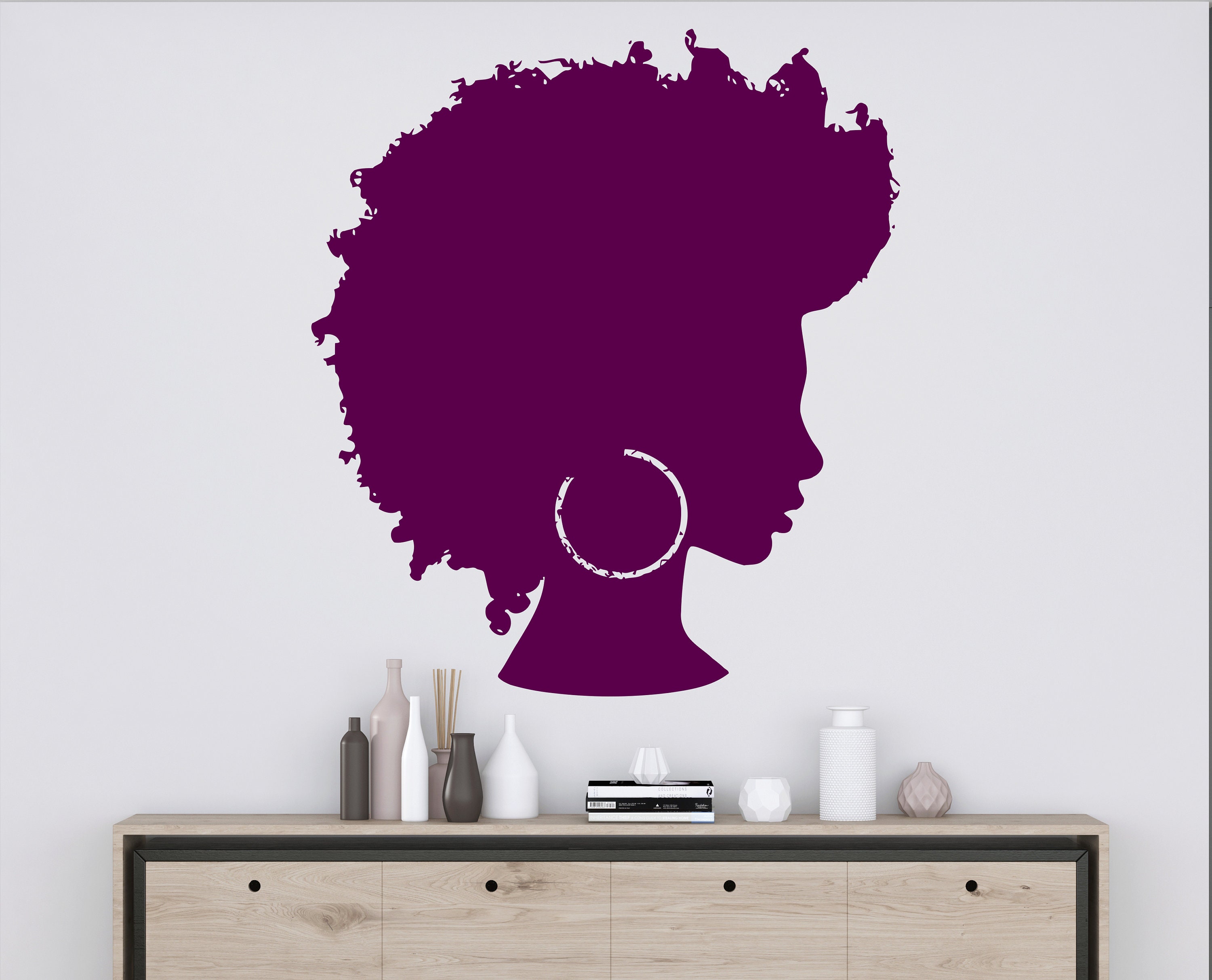Beautiful African Girl Wall Decal African Woman Wall Sticker Etsy