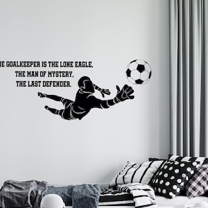 Torwart Fußball Wandtattoo | Wandsticker Fußballspieler | Fußball-Wand-Dekor | sc35