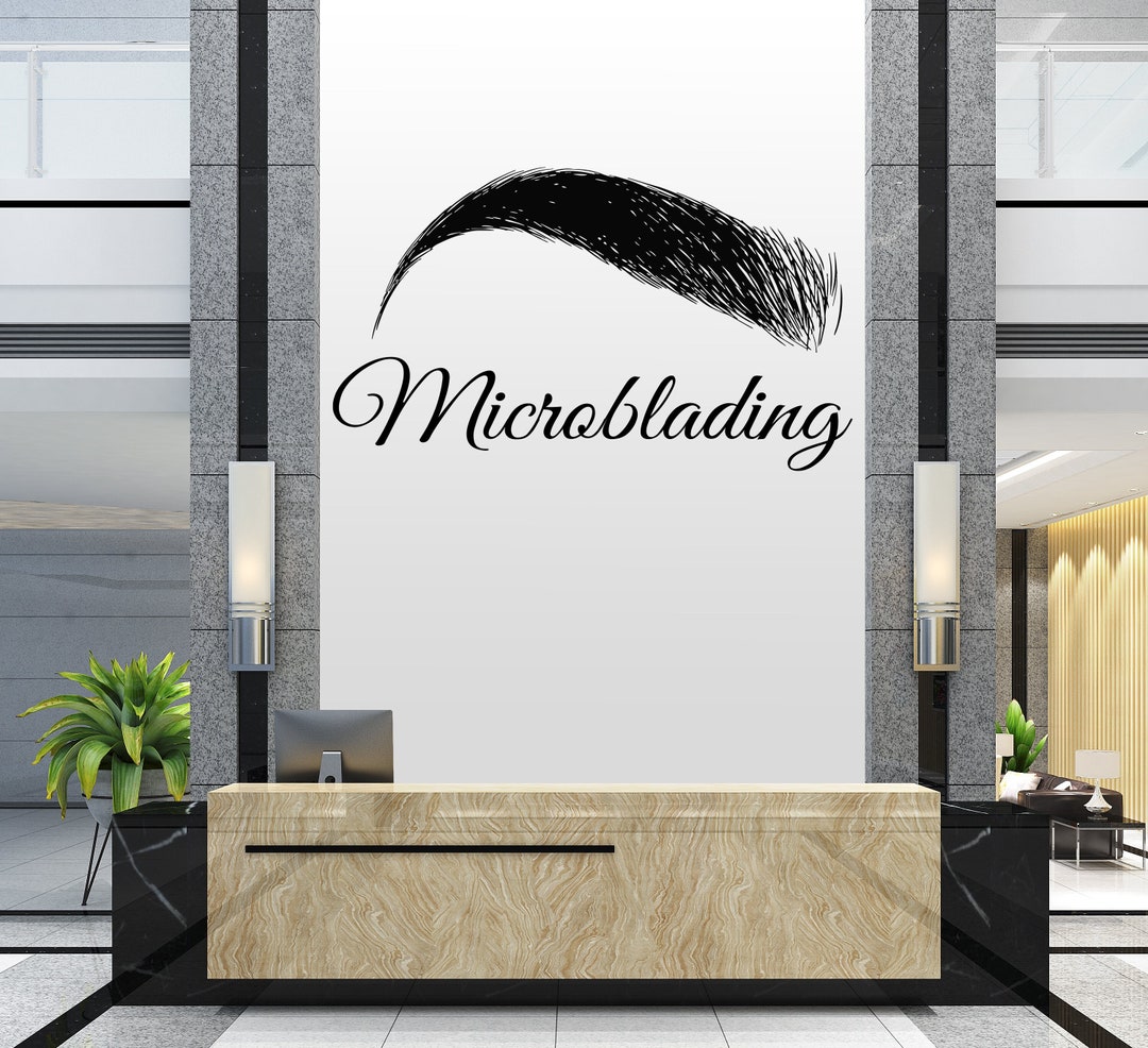 Eyebrows Decal Microblading Beauty Salon Wall Decal Window Sticker ...