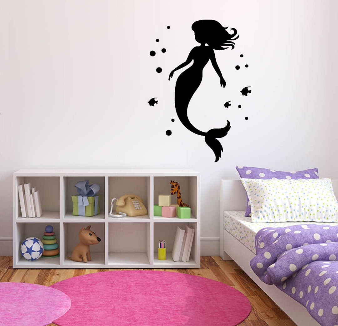 Mermaid Wall Decal | Little Wall Sticker | Mermaid Wall Art | Bathroom ...