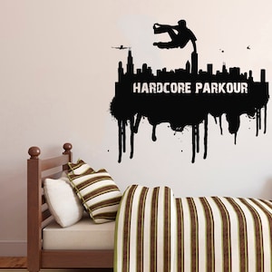 Parkour-muursticker | Muursticker parkour | Parkour-muurdecoratie 2619