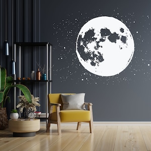 Full Moon Stars Constellation Wall Decal Animal Stars Wall Sticker Sky Wall Art C31