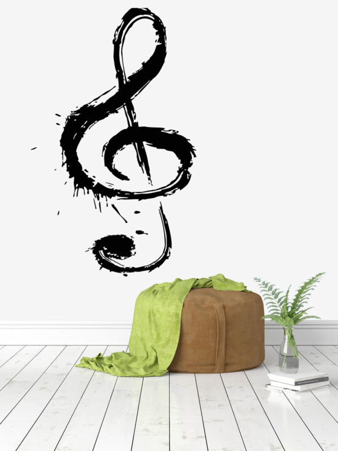 Music Notes Wall Decal Music Wall Decor Music Instrument Wall | Etsy