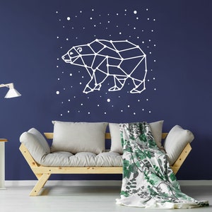 Bear and Stars Wall Decal Constellation Wall Sticker Sky Wall Art z112