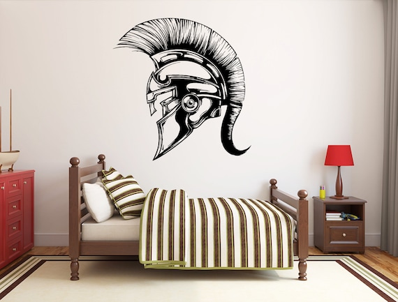 Spartan Warrior Helmet Wall Decal: Gladiator Art GD2