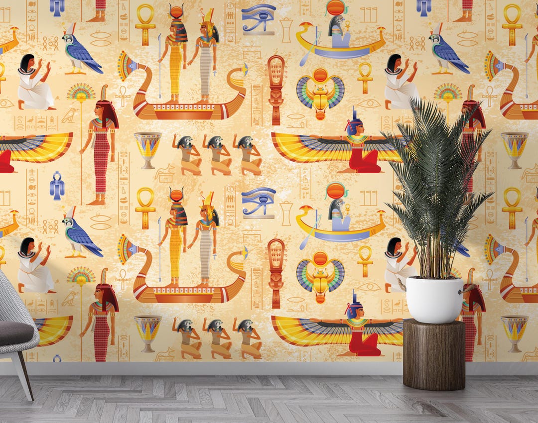 Buy Ancient Egypt | Peel and Stick Wall Mural | Egyptian Gods Removable ...