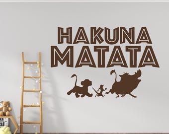 Hakuna Matata Wall Decal: Lion King Nursery Decor lk14
