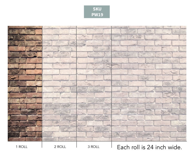 Urban Loft | Industrial Brick Wallpaper | Rustic Brown Peel and Stick ...