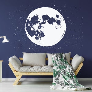 Full Moon Stars Constellation Wall Decal Animal Stars Wall Sticker Sky ...