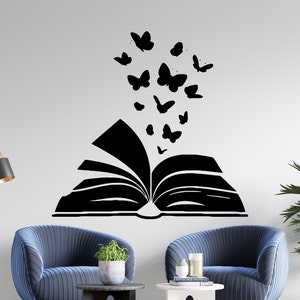 Books Wall Decal | Reading Wall Decal | Library Wall Decal | Book Quote Wall Decal bq31