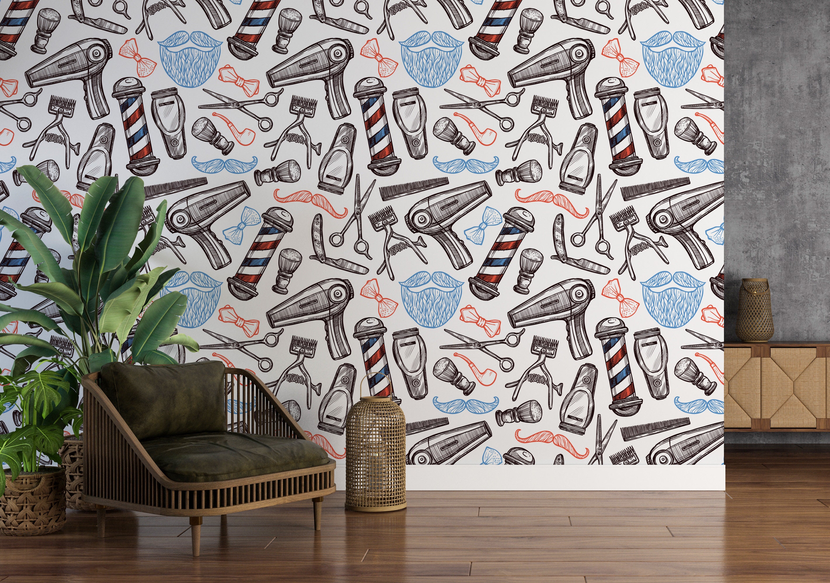 Make A Statement! Classic Black & White Zigzag Vintage PVC Wallpaper – 10m Roll – Perfect For Shops, Bar, Salon