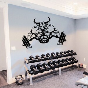 Fitness Wall Decal | Workout Wall Decal | Gym Wall Decor | Motivational Quote Wall Decal t764