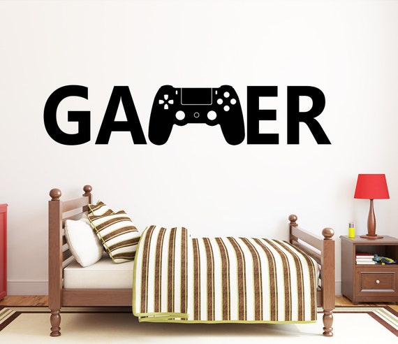 Gamer Wall Decal Gamer Room Ps3 Ps4 Quote Wall Art Stickers Door