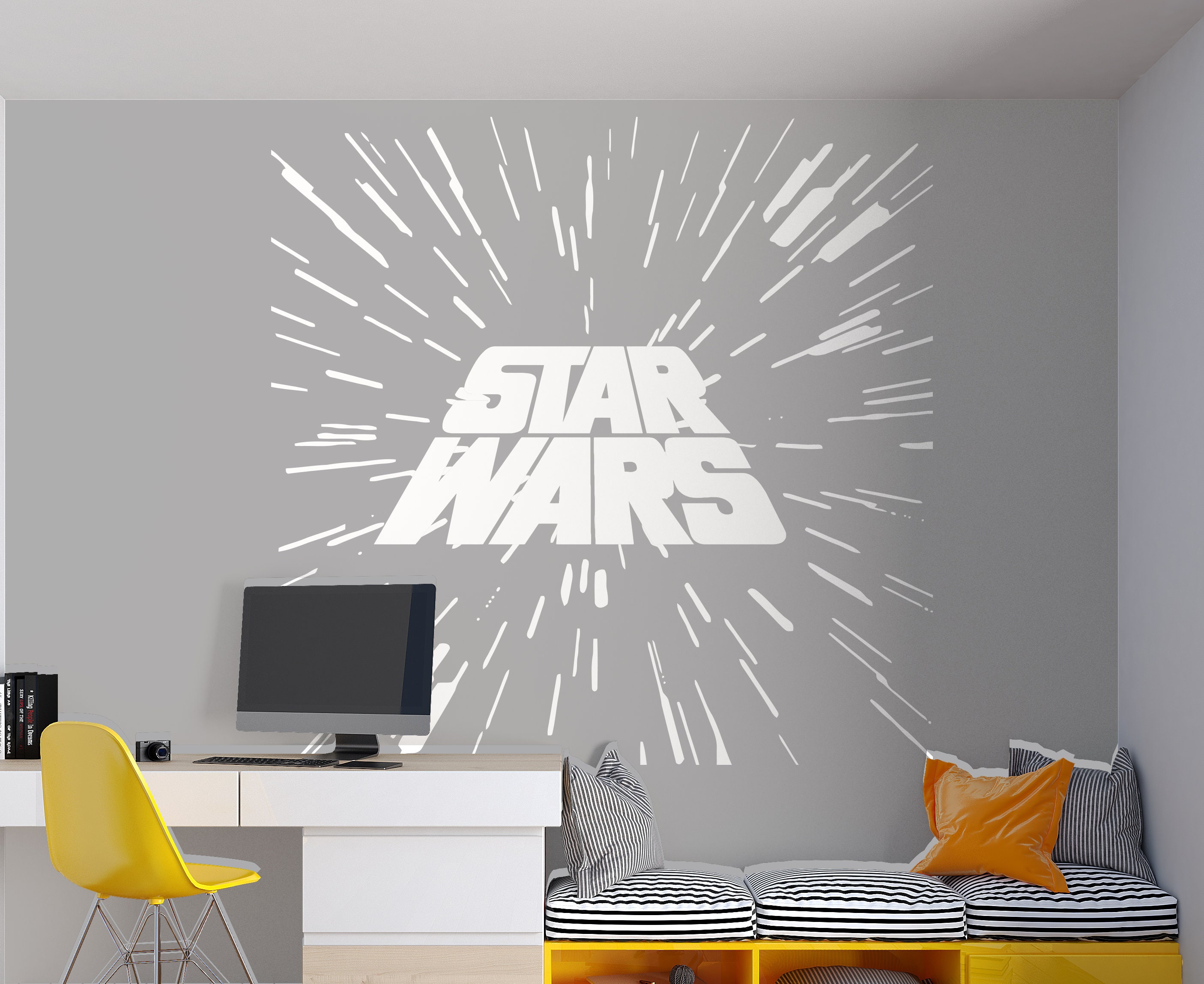 Star Wars Wall Decal Star Wars Wall Sticker Death Star Etsy