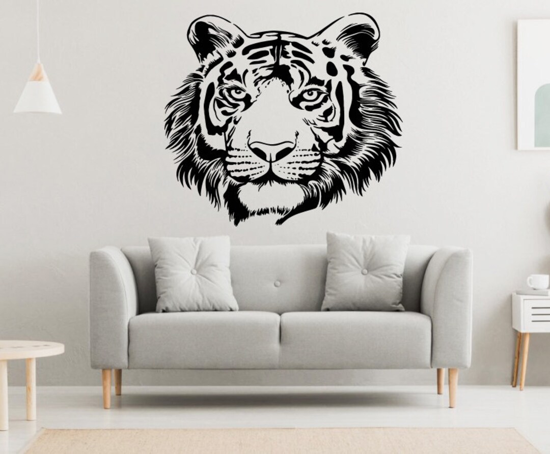Tiger Wall Decal: Removable Vinyl Home Decor JG8 - Etsy