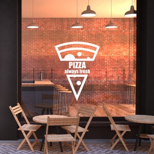 Sticker mural pizza | Autocollant en vinyle pour pizzeria | Décorations pour restaurant italien P11