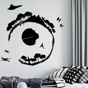 Star Wars Wall Decal | Star Wars Wall Sticker | Death Star Wall Decal | Jedi Wall Decal | Personalized Wall Decal | sw1