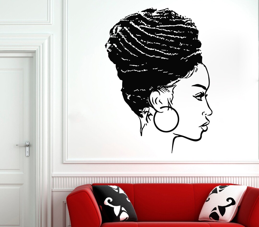 Beautiful African Woman Wall Decal African Girl Wall Sticker Etsy
