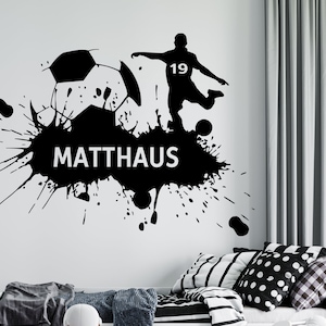 Personalized Name Soccer Goalkeeper Wall Decal | Soccer Player Wall Sticker | Soccer Wall Decor | 5121