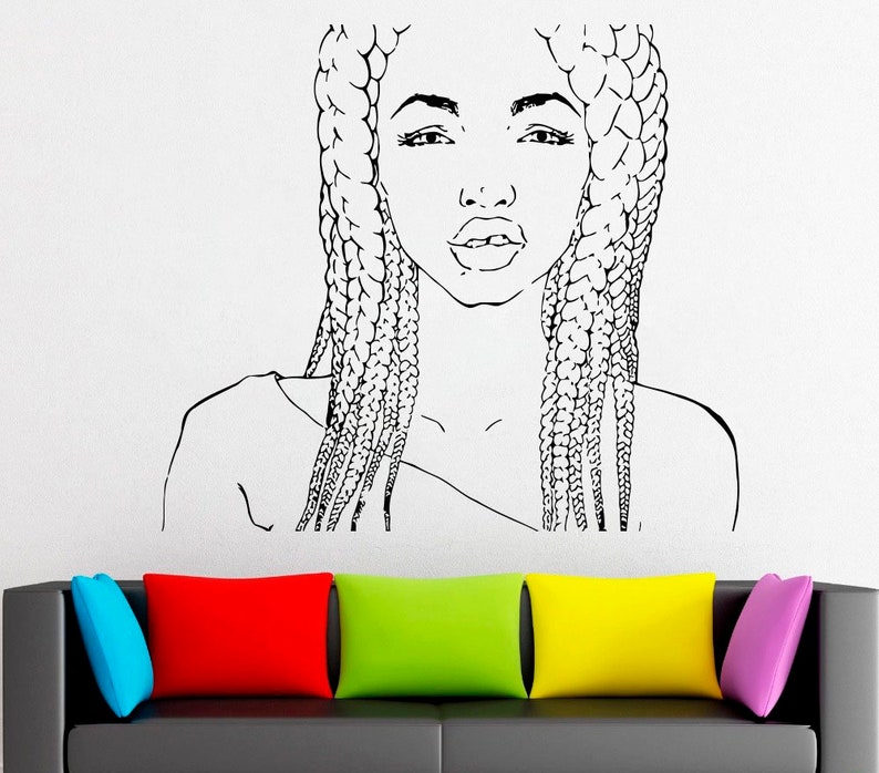 Beautiful African Woman Wall Decal African Girl Wall Sticker Etsy