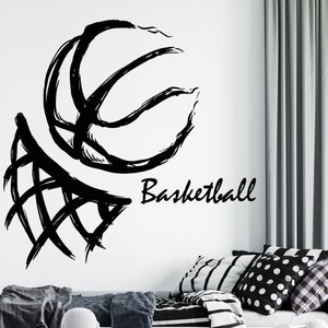 Basketball Wall Decal | Basketball Wall Decor | Custom Name Basketball Player | Basketball Wall Sticker 2255