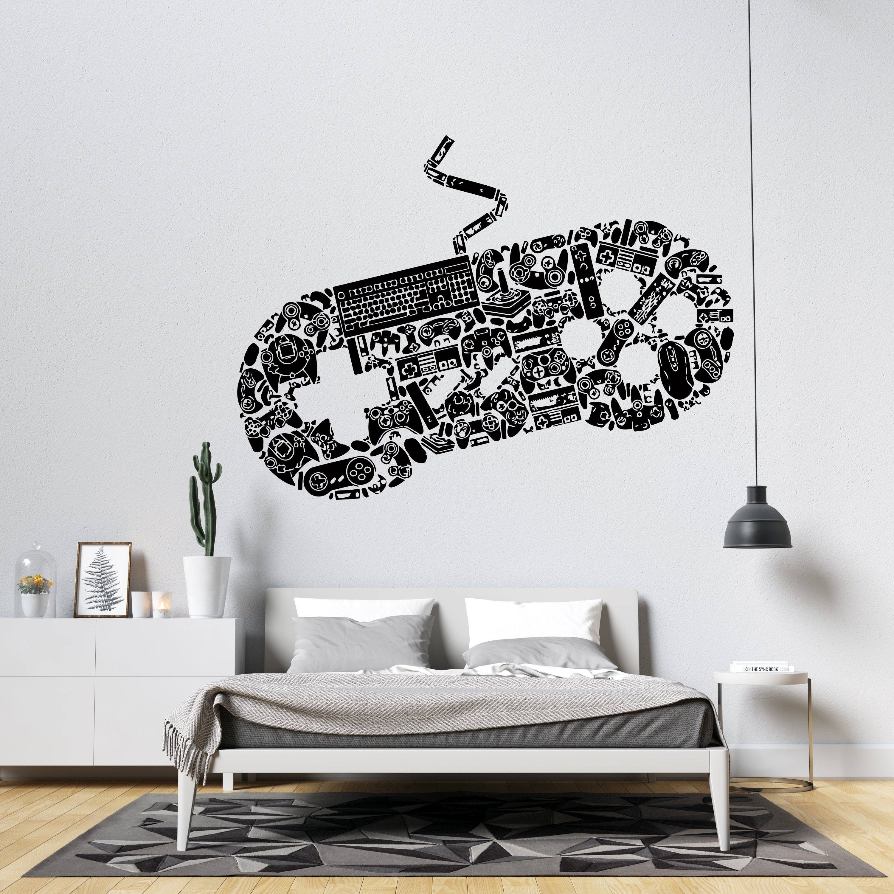 LEAQU Gamer Wall Sticker Boy with Game Controller Wall Decals, Creative  Waterproof Self-Adhesive Video Game Wall Posters Gaming Wallpaper Home  Decor for Kids Boys Room Bedroom 
