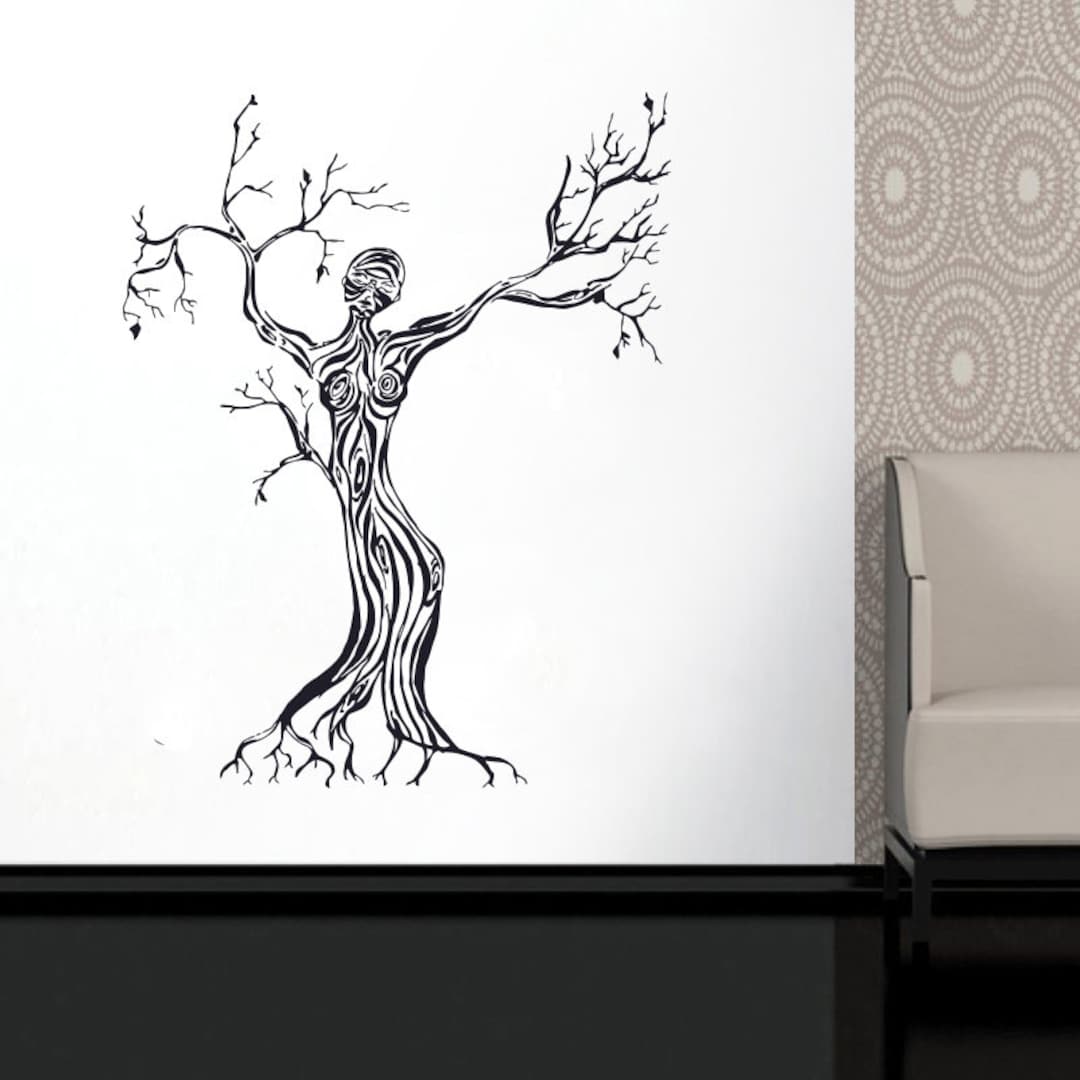 Tree Woman Vinyl Wall Decal: Nature Inspired Home Decor 1244 - Etsy