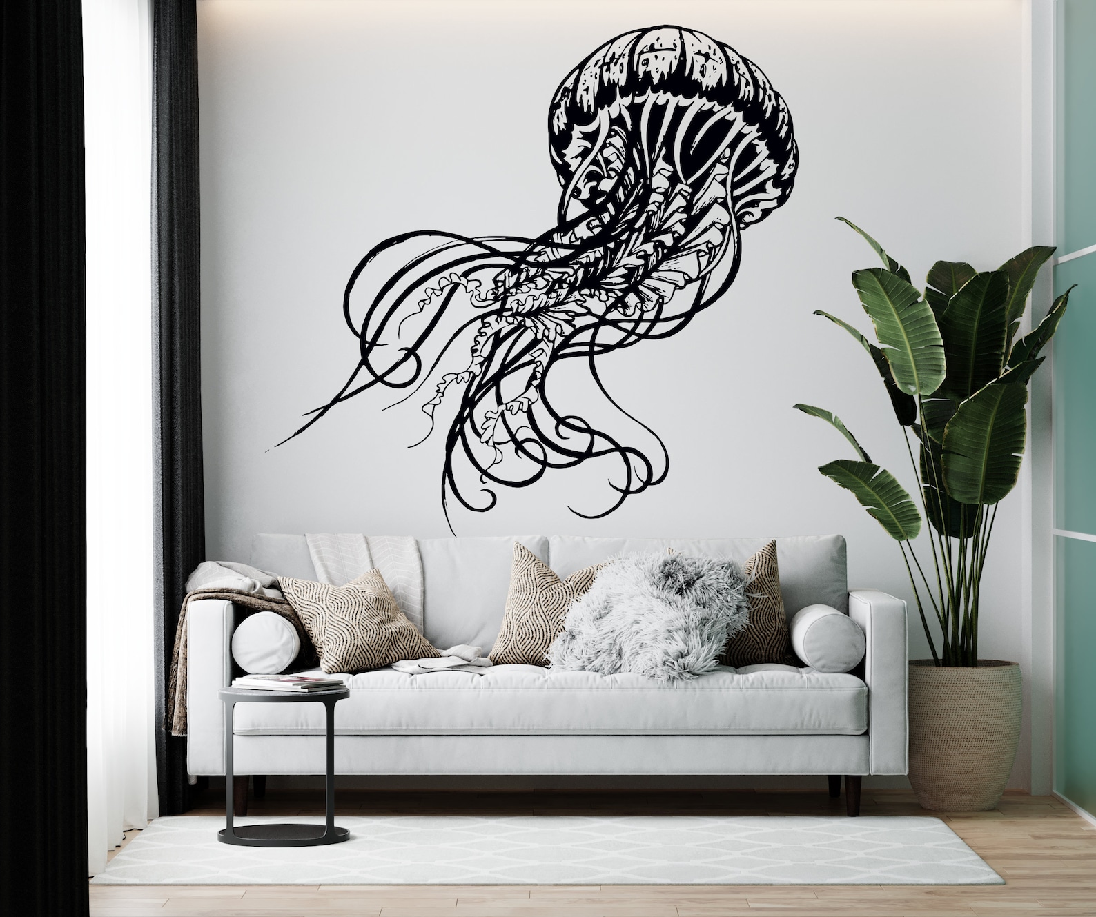 Jellyfish Wall Decal Jellyfish Wall Sticker Jellyfish Etsy
