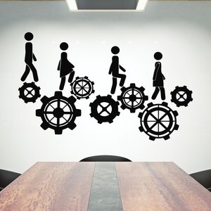 Office Wall Decal Teamwork Quote Wall Sticker Office Decor Inspire Office Quote Motivation Idea Wall Art 892re