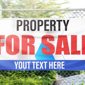 Property for Sale Custom Banner | Full Color Banner | Vinyl Banner with Grommets BN4