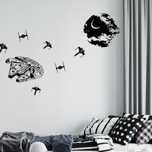 Star Wars Wall Decal | Star Wars Wall Sticker | Death Star Wall Decal | Jedi Master Wall Decal | Personalized Wall Decal | sw8