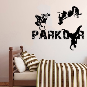 Parkour Wall Decal | Parkour Wall Sticker | Parkour Wall Decor 2625